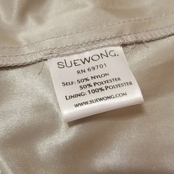 Sue Wong Platinum Silver Sequin Maxi Gown size 2 - Picture 4 of 11